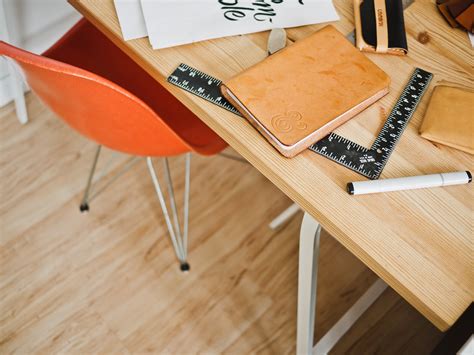 Free Images : desk, notebook, table, wood, guitar, chair, floor, journal, office, indoor, ruler ...