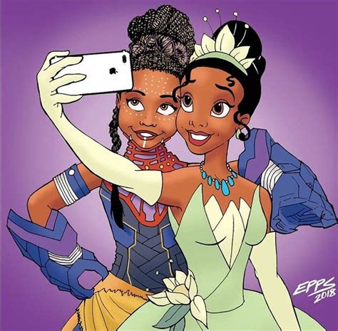 Shuri & Tiana selfie by Epps Art | Black girl magic art, Black girl art, Black love art