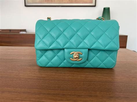 Chanel mini classic flap turquoise | Kaufen auf Ricardo