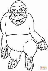 Gorilla 19 coloring page  Free Printable Coloring Pages sketch template