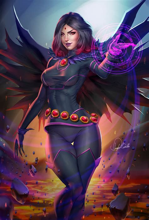 ArtStation - RAVEN, Douglas Bicalho | Dc comics art, Dc comics girls ...