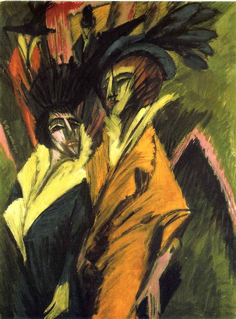 Two Women at the Street - Ernst Ludwig Kirchner - WikiArt.org