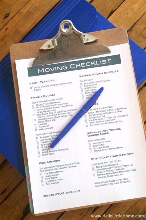 How to Plan a Big Move + FREE Printable Moving Checklist! | Moving checklist, Moving checklist ...