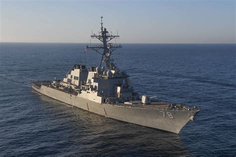 The guided-missile destroyer USS Porter (DDG 78) transits the Mediterranean Sea on March 9, 2017 ...