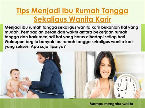 PPT - Tips Menjadi Ibu Rumah Tangga Sekaligus Wanita Karir PowerPoint Presentation - ID:7313294