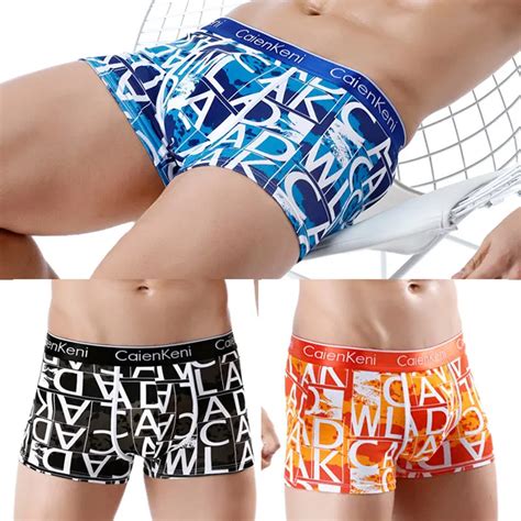 New Male Underwear Fashion Printed Men Boxer Cotton Mens Underwear ...