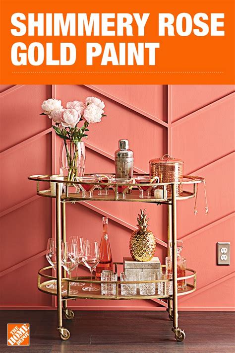 Rose Gold Paint | Rose gold painting, Gold paint, Bar cart decor