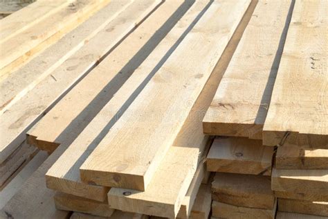 Wood for Construction. the Building Material is Prepared for ...