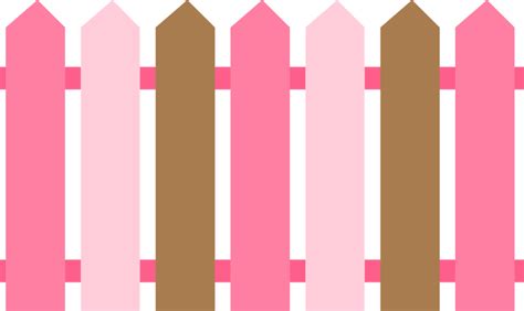 a pink and brown fence with wooden posts