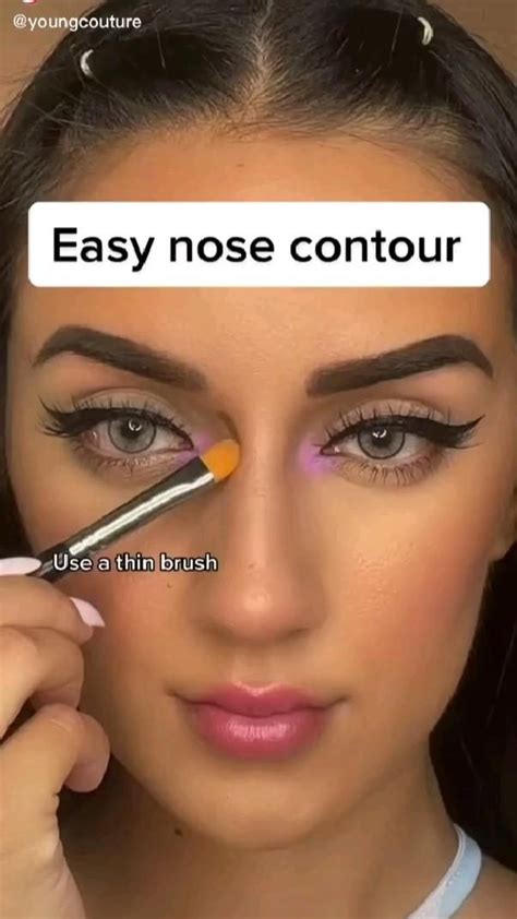 Nose beauty make-up | Nose makeup, Face contouring makeup, Makeup routine