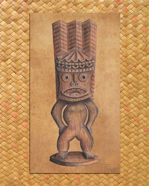 Kanaloa Hawaiian Tiki God & Idol Style Type 2 Best for | Etsy