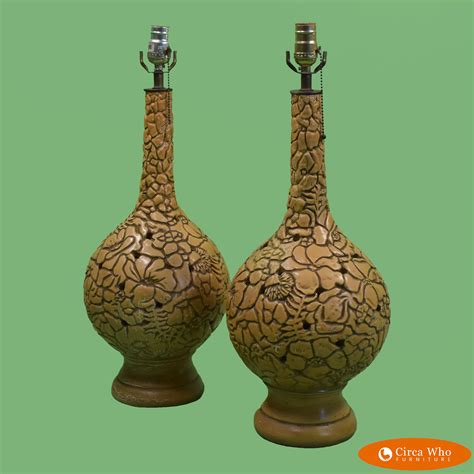 Pair of Faux Stone Table Lamps | Circa Who