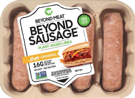 Beyond Meat Beyond Sausage Brat Original Flavor Plant Based Sausage, 14 ...