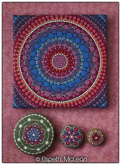 A collection of Elspeth McLean Mandala Dot Art Painting, Pebble Painting, Pebble Art, Stone ...