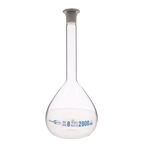 E8A62790 - Glassco Stoppered Volumetric Flask (Class B) - 2000ml | Findel International