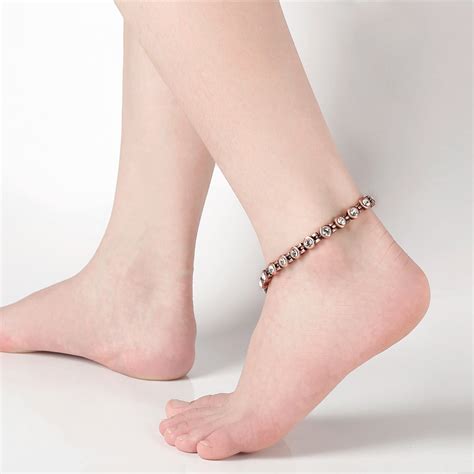 Copper Ankle Bracelet For Women For Arthritis Crystal Bracelet-CB015A ...