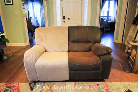 Old Sofa Makeover Using Slipcovers Before and After Photos – Porch ...