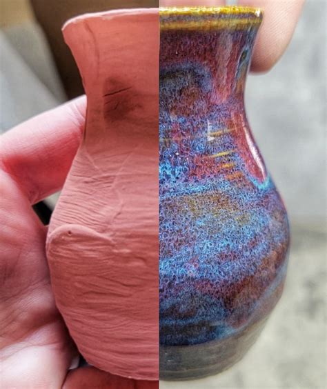 Before and after firing. Before the magic of the kiln. : r/Pottery