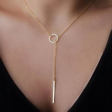 Women's Pendant Necklaces Long Necklace Y Shaped Alloy Basic Simple Style Jewelry For Party ...