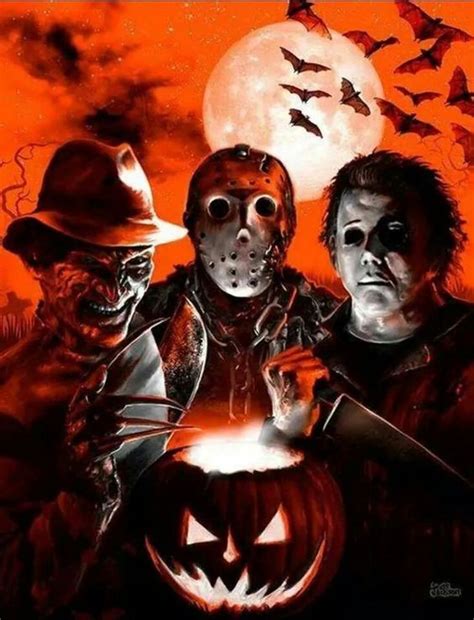 Trick 'r Treat! scary famous killers trio Halloween iPhone wallpaper ...