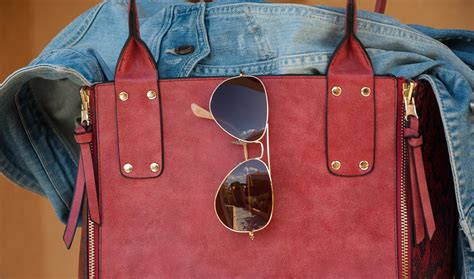 Free Images : leather, red, bag, jacket, denim, handbag, textile, sunglasses, fashion accessory ...