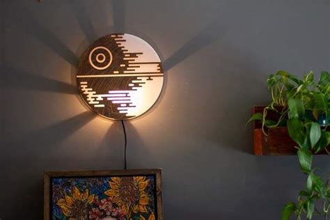 Handmade Star Wars Death Star Wall Lamp | Gadgetsin