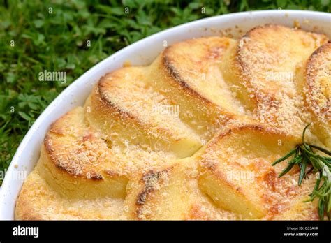 Gnocchi alla romana, typical Italian recipe made with semolina and cheese Stock Photo - Alamy