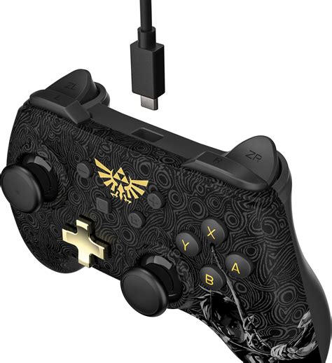 PowerA Plus Zelda: Breath of the Wild Edition Controller for Nintendo Switch Gold/black 1502664 ...