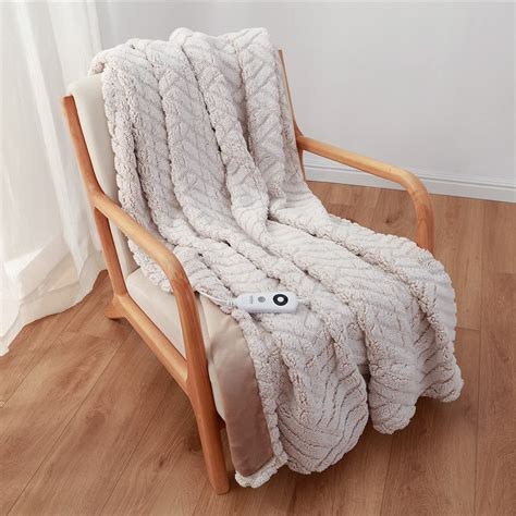 Review Berkshire Blanket Textured Sherpa Heated Throw | Basket Weave ...