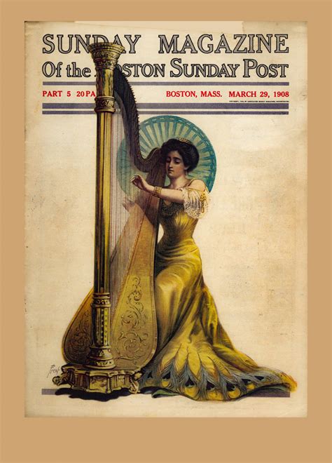 Vintage Woman Playing Harp Free Stock Photo - Public Domain Pictures