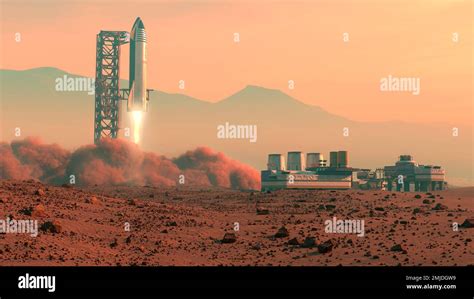 SpaceX Starship Mars Landing Stock Photo - Alamy