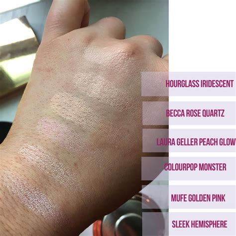 Blush Pink Highlighter Swatches : r/MakeupAddiction