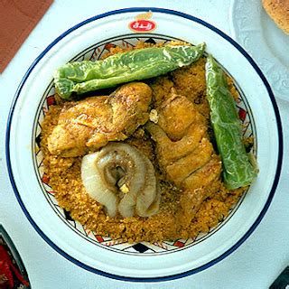 tunisian cuisine store: Tunisian Couscous with fish from Sfax