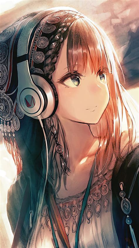 Anime Girl Headphones , Girl with Headphones HD phone wallpaper | Pxfuel