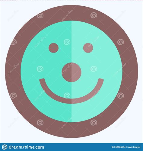Icon Emoticon Clown. Suitable for Emoticon Symbol. Flat Style. Simple Design Editable. Design ...