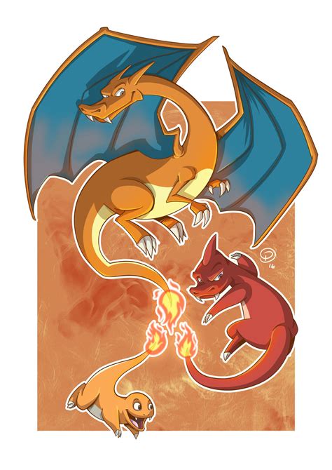 "Charmander Evolution" by FelipeDS (DeviantArt) : r/pokemon