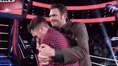 Bro Hug GIF - TheVoice BlakeShelton AdamLevine - Discover & Share GIFs