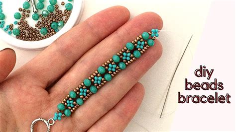 DIY bracelets with beads. Beginners tutorial. Beaded bracelet - YouTube