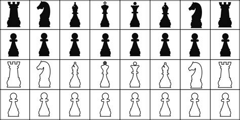 Chess Board Game Pieces - 10 Free PDF Printables | Printablee