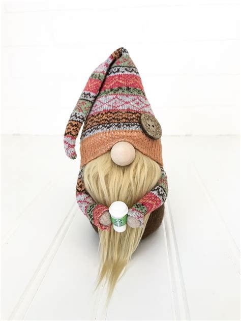 This slouchy knit hat gnome would look adorable added to your farmhouse ...