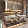 Amazon.com: High QLO Double Bathroom Vanities with Sink - Floating ...