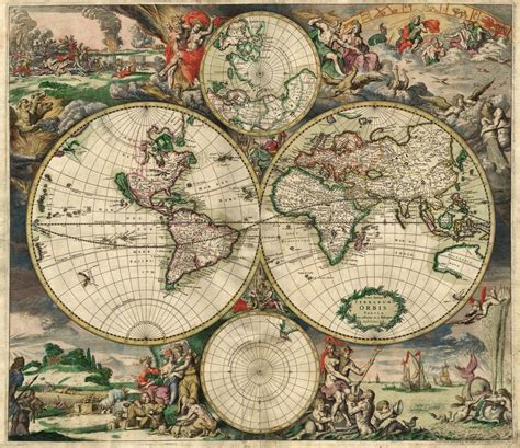 Ancient World Map From 1689 Free Stock Photo - Public Domain Pictures