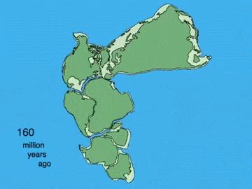 Pangea Breakup and Continental Drift Animation animated gif