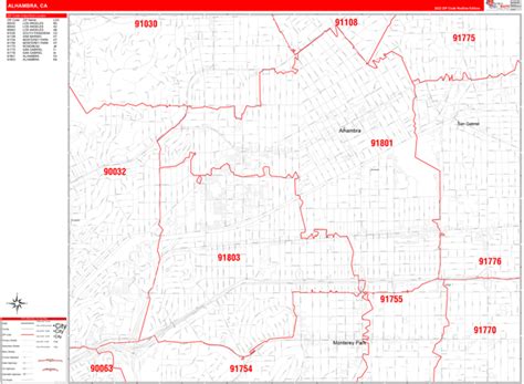 Maps of Alhambra California - marketmaps.com