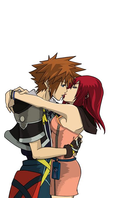 Sora and Kairi Colored Fan Art Near Kiss by patjgray67 on DeviantArt