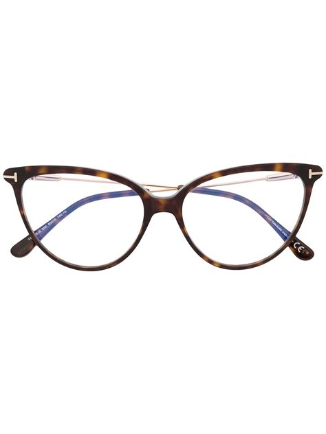Shop TOM FORD Eyewear tortoiseshell cat eye glasses with Express Delivery - FARFETCH