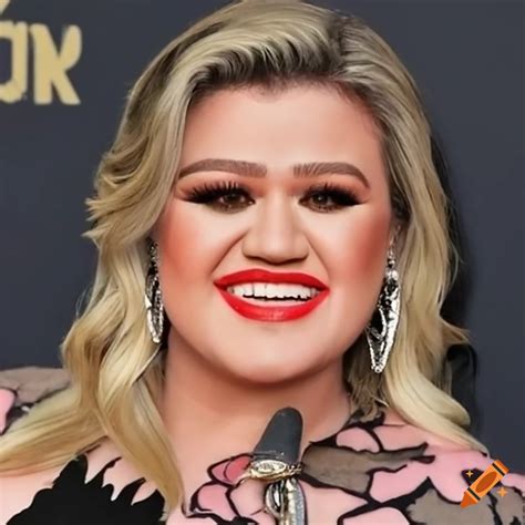 Kelly clarkson with a unique giant eyebrow on Craiyon