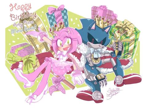 Metal Sonic y Amy en su cumpleaños | Sonic y amy, Cómo dibujar a sonic, Personajes de juegos