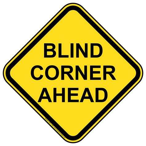 Blind Corner Ahead Sign NHE-17496 Recreation