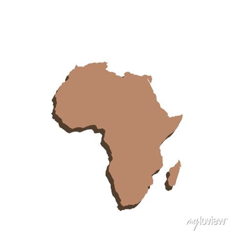 Map of africa, sign silhouette. world map globe. vector illustration wall mural • murals capital ...